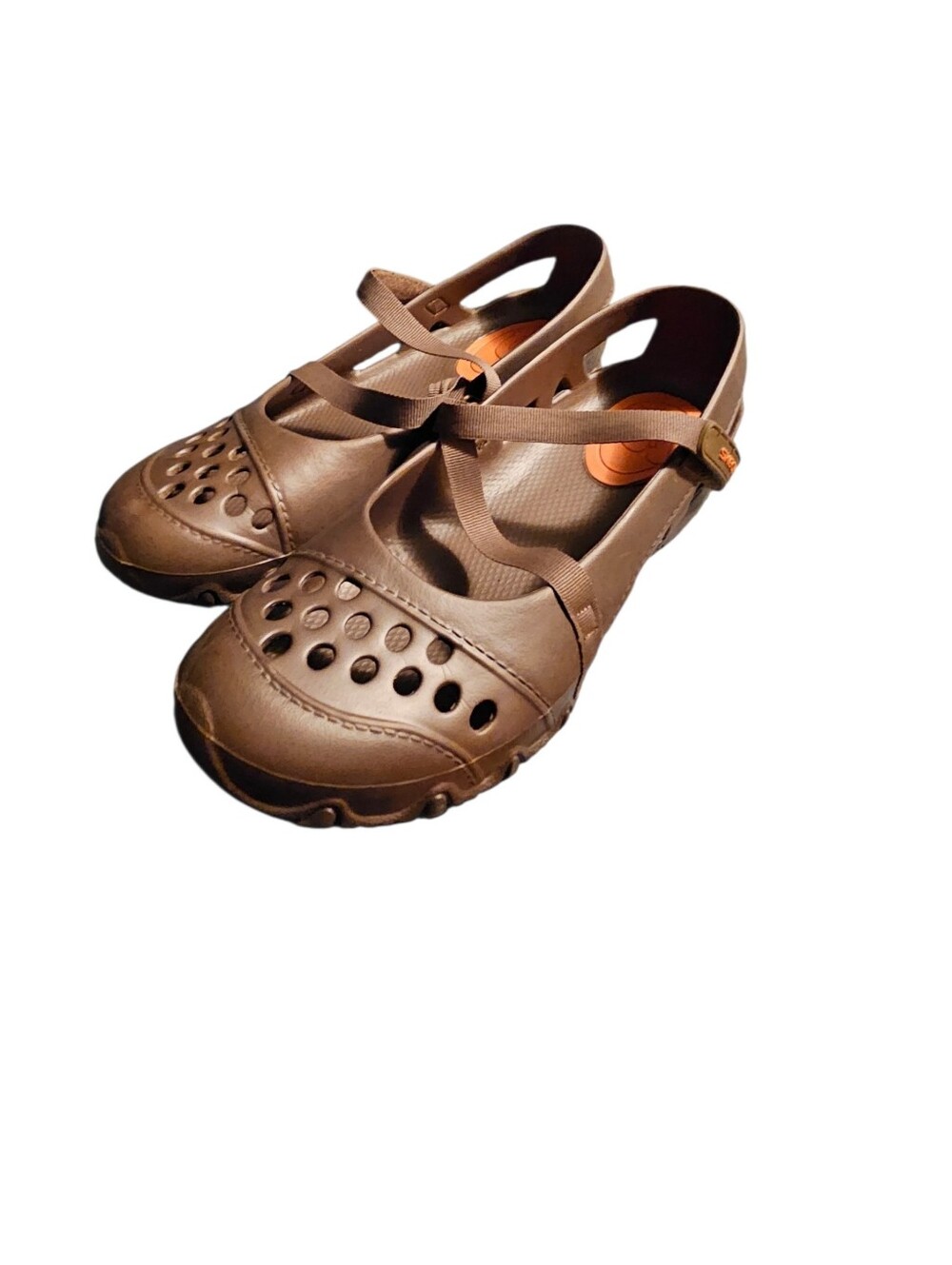 Skechers Cali Gear Womens Cross Strap Mary Jane Water Brown Bronze Size 8